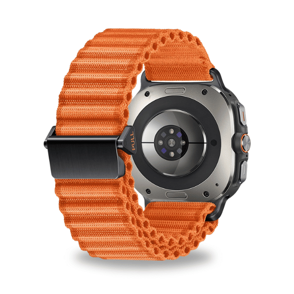 Outdoor Nylon Strap for Samsung Galaxy Watch Ultra 47mm -Orange