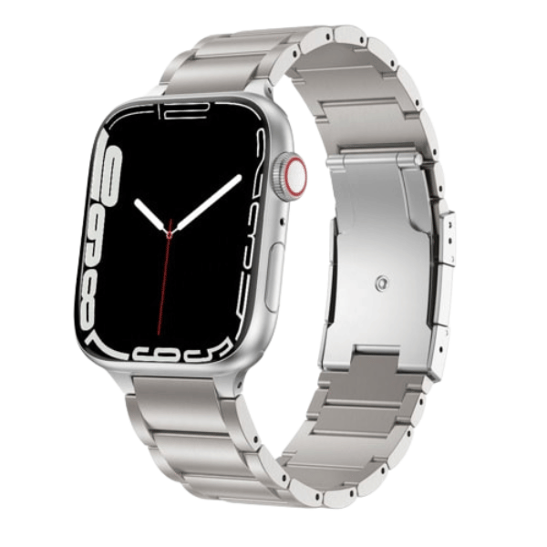 Titanium Alloy Turtle Shell Band for Apple Watch 38/40/41mm Alfred -Silver