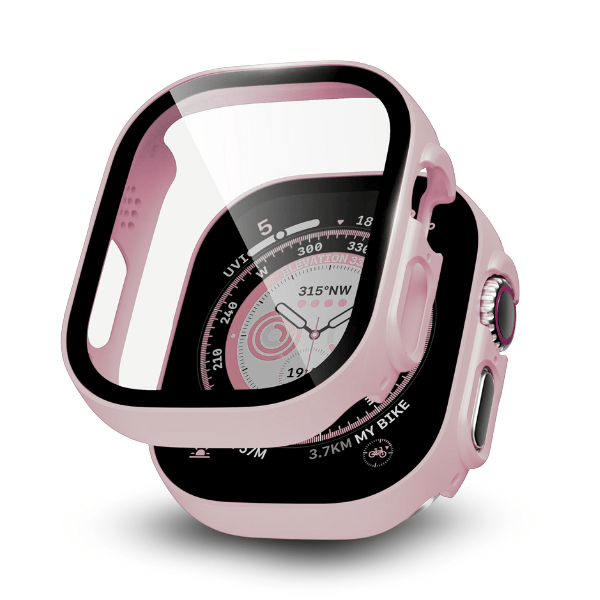 Apple Watch Ultra/Ultra 2 49mm PC All Around Screen Protector Case -Rose Gold