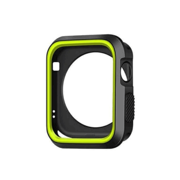 Half Silicone Bumper Case Two Tone Apple watch 38mm Black -Green