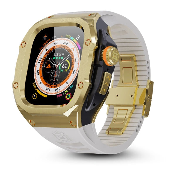Apple Watch Ultra MOD Full Case KIT 316 Stainless Steel and Silicone Shellbox -Beige