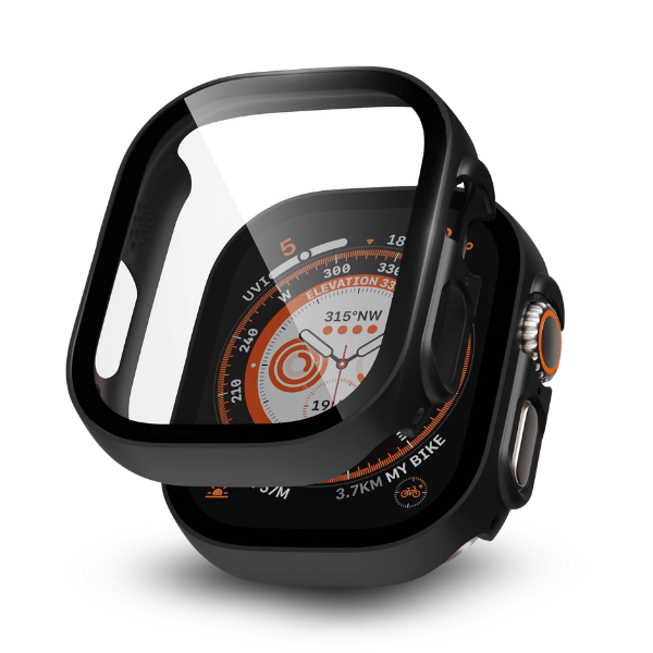 Apple Watch Ultra/Ultra 2 49mm PC All Around Screen Protector Case -Black