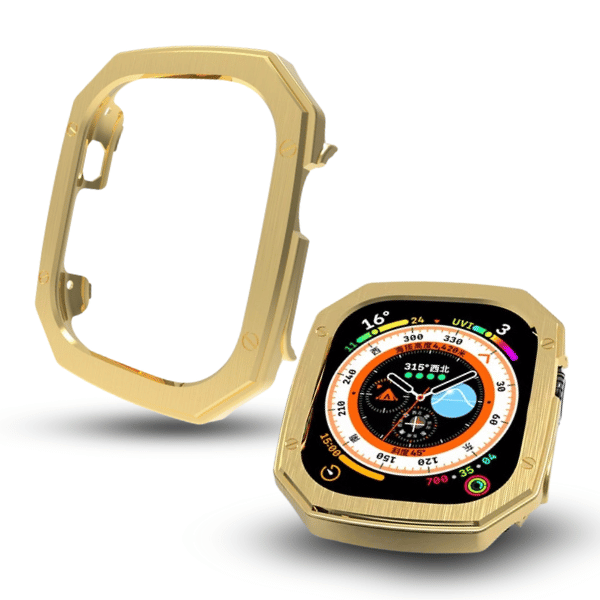 Luxury Cover for Apple Watch Case ultra 49mm AP Design Fang -Gold