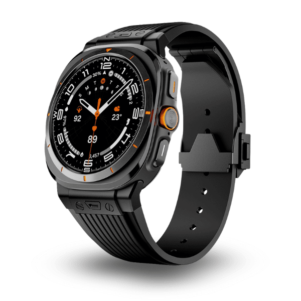 Premium Silicone Strap for Samsung Galaxy Watch Ultra Zeus -Black Black