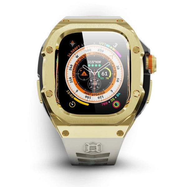 Apple Watch Ultra MOD Full Case KIT 316 Stainless Steel and Silicone Shellbox -Beige