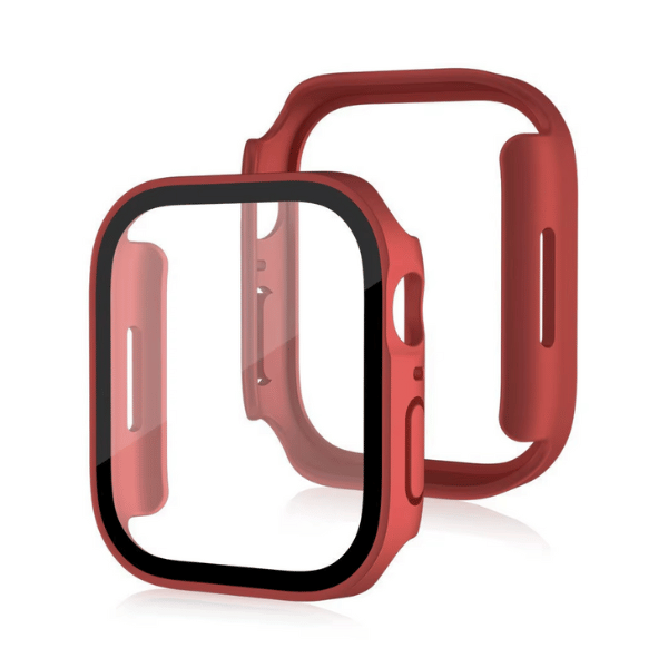 Waterproof Protective Cover for Apple Watch Series 10 42mm Square -Red