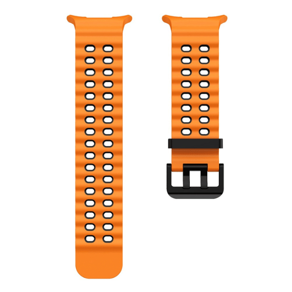 Silicone Band for Samsung Galaxy Watch Ultra -Ocean Orange -Black