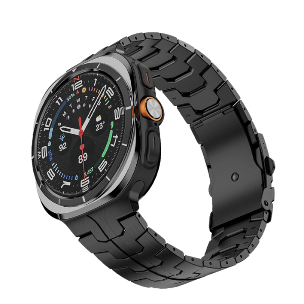 Stainless Steel Link Band for Samsung Galaxy Watch 7 Ultra 47mm -Black