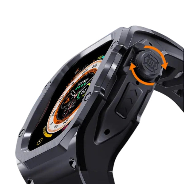 Apple Watch Ultra MOD Full Case KIT 316 Stainless Steel and Silicone Shellbox -Black