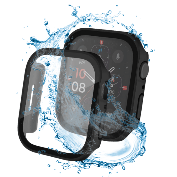 Waterproof Protective Cover for Apple Watch Series 10 46mm Square -Black