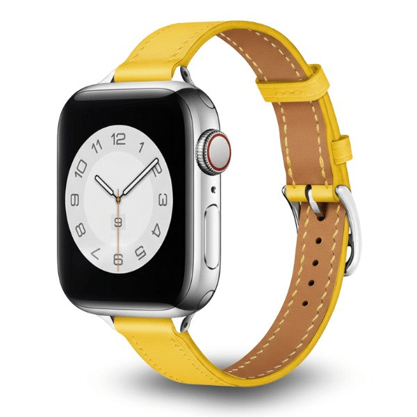 Cleopatra Double Tour Slim Genuine Leather Band for Apple Watch 40/41/42mm –Brown
