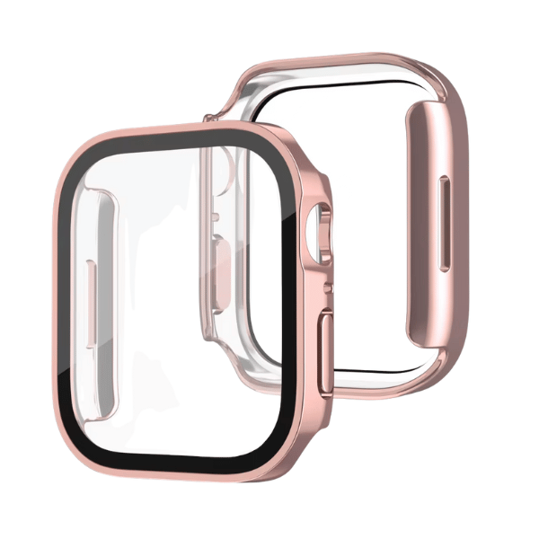 Waterproof Protective Cover for Apple Watch Series 10 42mm Square -Rose Pink