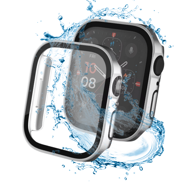 Waterproof Protective Cover for Apple Watch Series 10 46mm Square -Silver