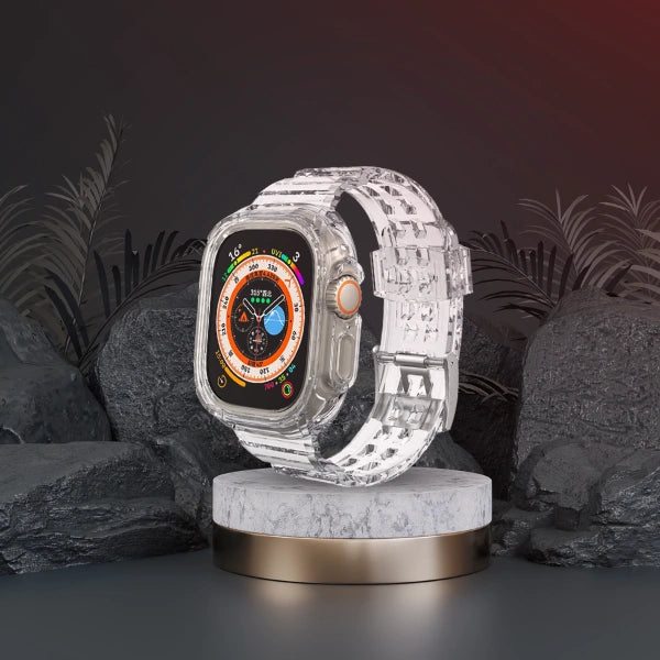 Apple Watch Ultra Full Case 49mm Silicone Band Volcano -Clear