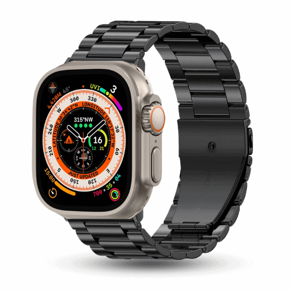 Stainless Steel Series Apple Watch 44/45/46/49mm Band Lexie -Black