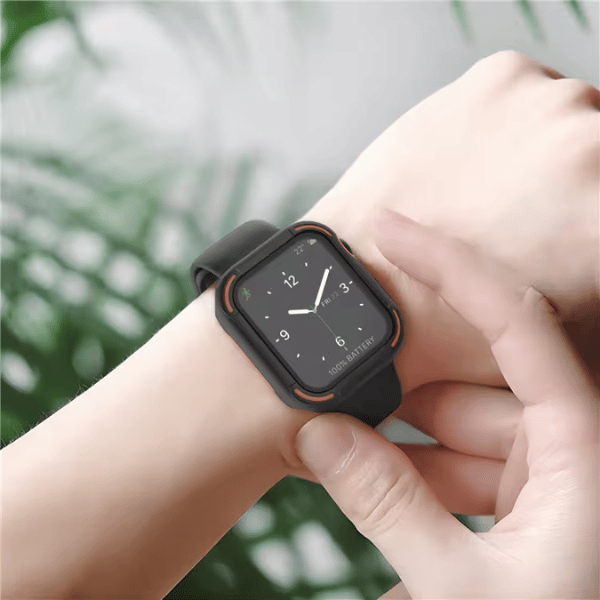 Apple watch Full Case 40MM 2-LAYER GLASS COVER Black Orange