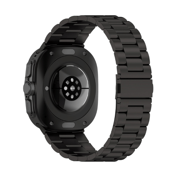 Durable Stainless Steel Link Bracelet for Samsung Galaxy Watch 7 Ultra 47mm Lexie -Black