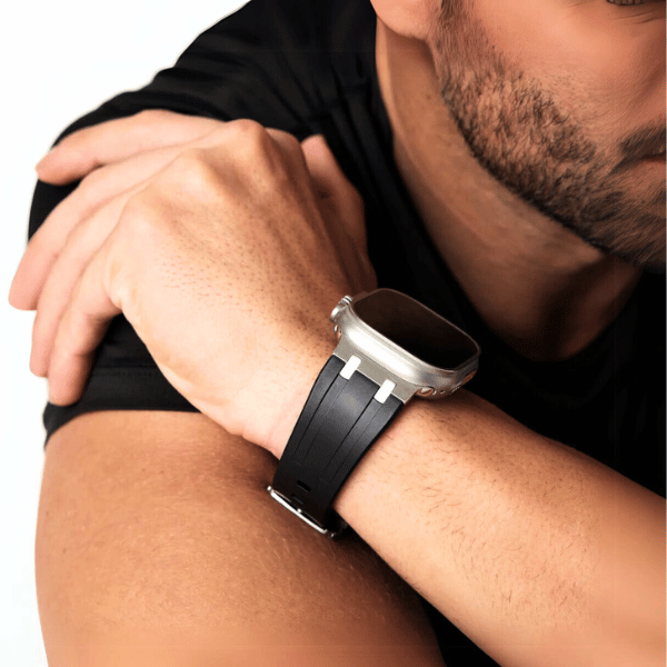 Premium Silicone Strap for Samsung Galaxy Watch Ultra AP Style Kopa -Black Grey