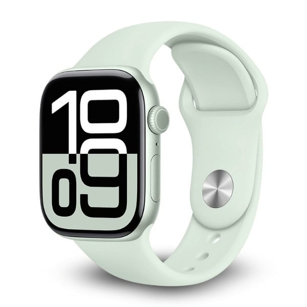 FKM Fluorine Silicone Band for Apple Watch 44/45/46/49mm with Hidden Closure -Mint Green
