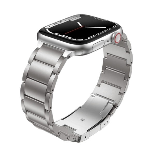 Titanium Alloy Turtle Shell Band for Apple Watch 38/40/41mm Alfred -Silver