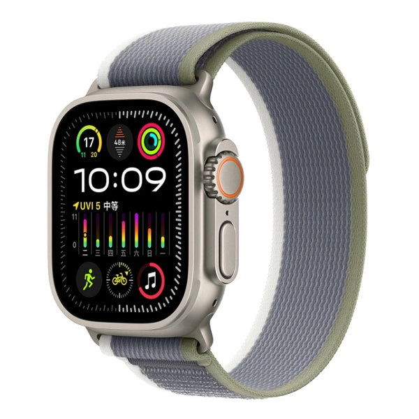 Trail Loop Fabric Band for Apple Watch 44/45/46/49mm Fluffy -Grey