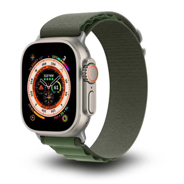 Alpine Loop Apple Watch Nylon Woven Sport Strap 44/45/46/49mm Hunter -Green