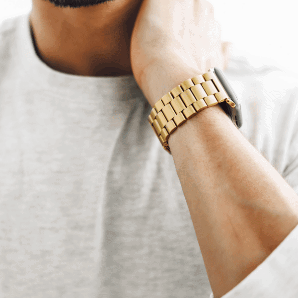 Stainless Steel Series Apple Watch 44/45/46/49mm Band Lexie -Gold