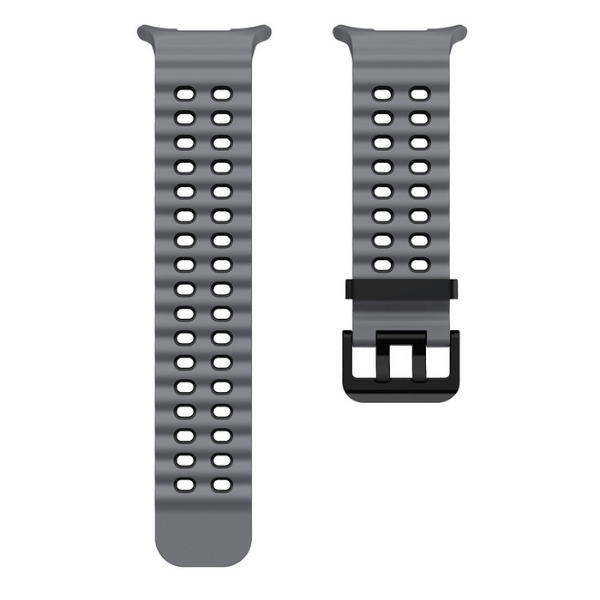 Silicone Band for Samsung Galaxy Watch Ultra -Ocean Gray -Black
