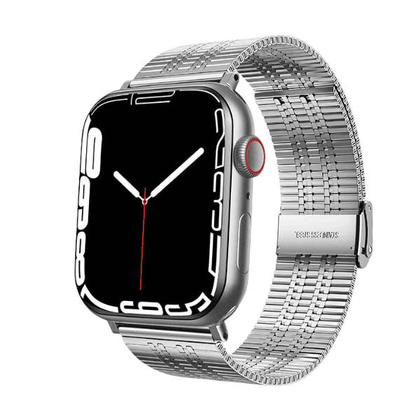 רצועה לאפל ווטש 42/44/45/49mm ברזל Mesh עם סוגר Silver