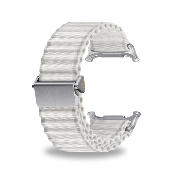 Outdoor Nylon Strap for Samsung Galaxy Watch Ultra 47mm -White