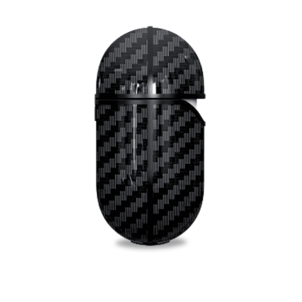 Carbon Fiber Texture Soft Shell Shockproof Protective AirPods 4 with Keychain -Carbon