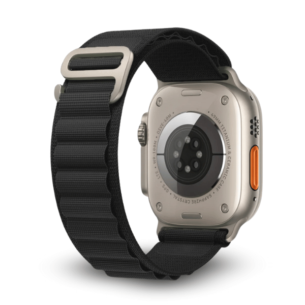 Alpine Loop Apple Watch Nylon Woven Sport Strap 44/45/46/49mm Hunter -Black