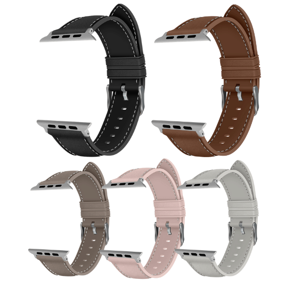 Silicone Apple Watch Band Leather-Like -Moran