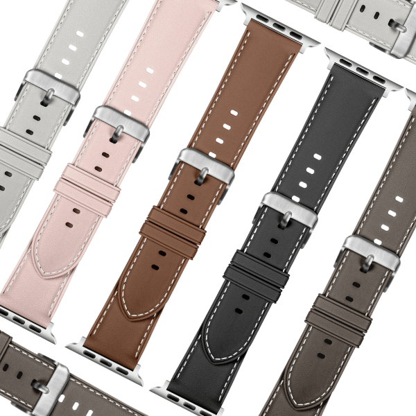 Silicone Apple Watch Band Leather-Like -Moran