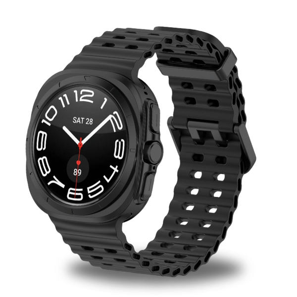 Ocean Silicone Band for Samsung Galaxy Watch Ultra -Black