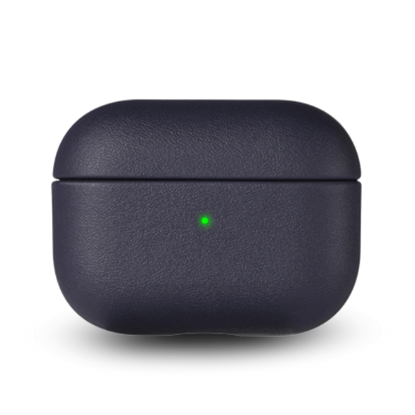 Hard Silicone Leather Like Case for AirPods 4 -Blue