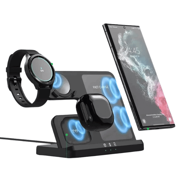 3-in-1 Desktop Wireless Charger for All Galaxy Devices: Phone, Earbuds & Galaxy Watch