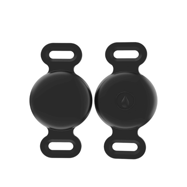 Waterproof Silicone AirTag Cover for Collar or Leash -Black