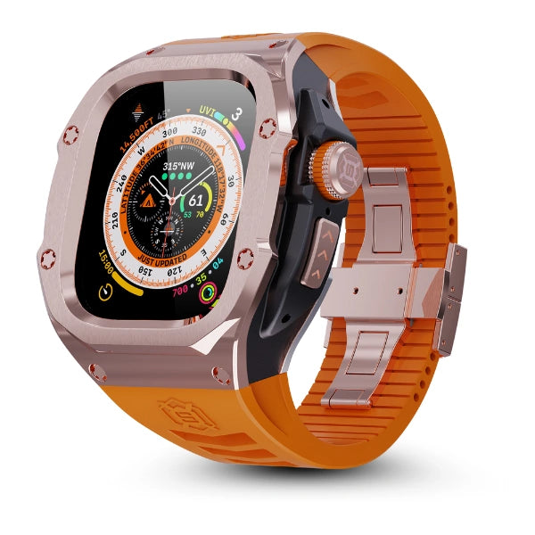 Apple Watch Ultra MOD Full Case KIT 316 Stainless Steel and Silicone Shellbox -Orange