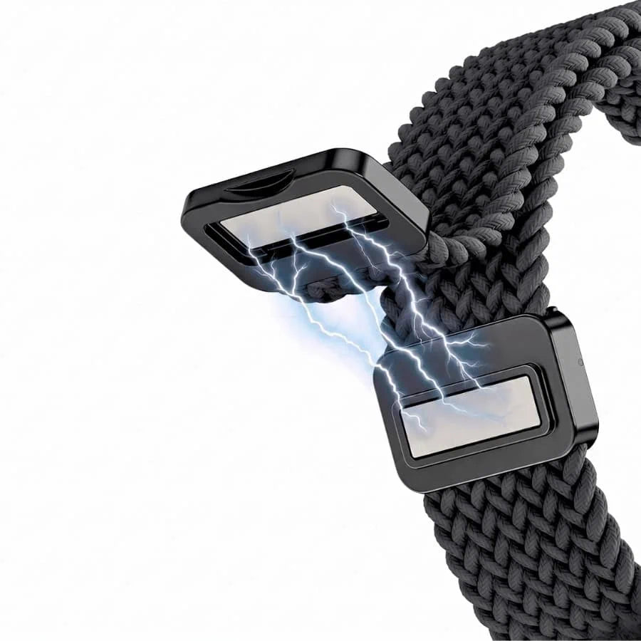 Nylon Magnetic Loop Band for Samsung Galaxy Watch 8 -Black