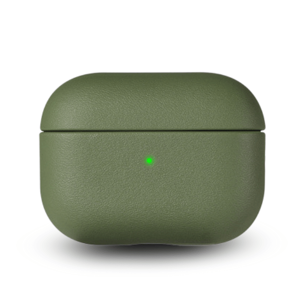 Hard Silicone Leather Like Case for AirPods 4 -Green
