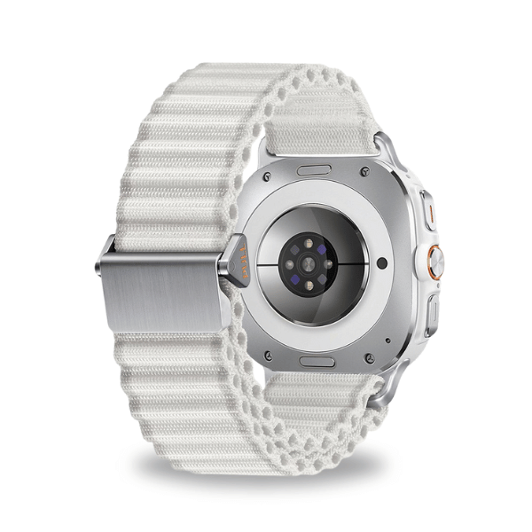 Outdoor Nylon Strap for Samsung Galaxy Watch Ultra 47mm -White