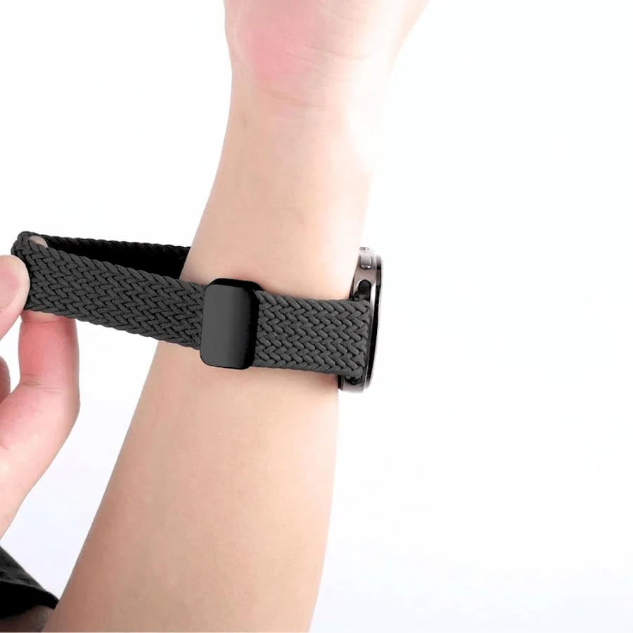 Nylon Magnetic Loop Band for Samsung Galaxy Watch 8 -Black