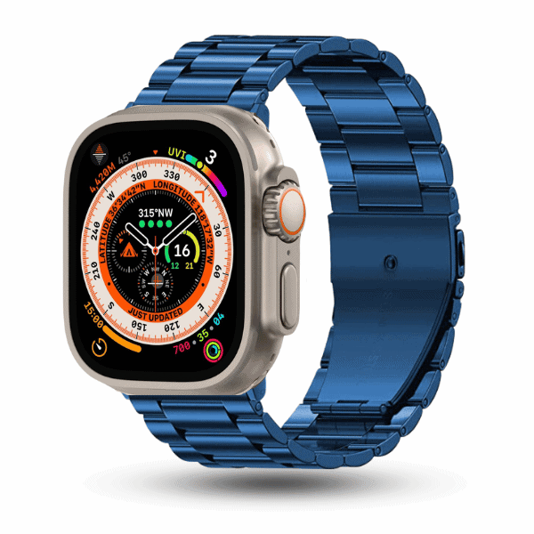 Stainless Steel Series Apple Watch 44/45/46/49mm Band Lexie -Blue
