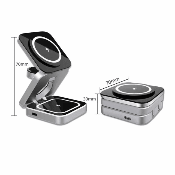 3 in 1 Foldable Magnetic Wireless Charger Travel Mobile Phone