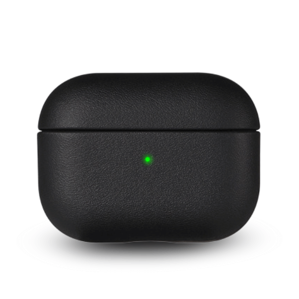 Hard Silicone Leather Like Case for AirPods 4 -Black