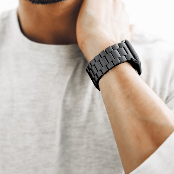 Stainless Steel Series Apple Watch 44/45/46/49mm Band Lexie -Black