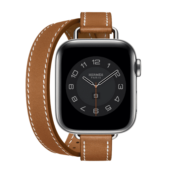 Cleopatra Double Tour Slim Genuine Leather Band for Apple Watch 40/41/42mm –Brown
