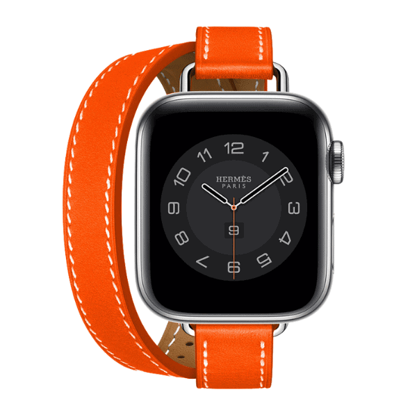 Leather Band Double Narrow for Apple Watch 40/41/42mm -Orange