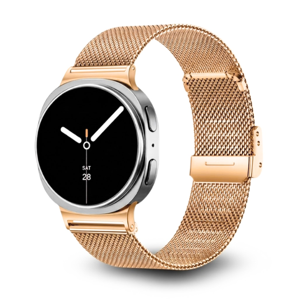 Stainless Steel Link Band for Samsung Galaxy Watch 8 -Gold -Rose